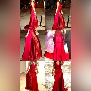 Beautiful Red Detailed Prom dress